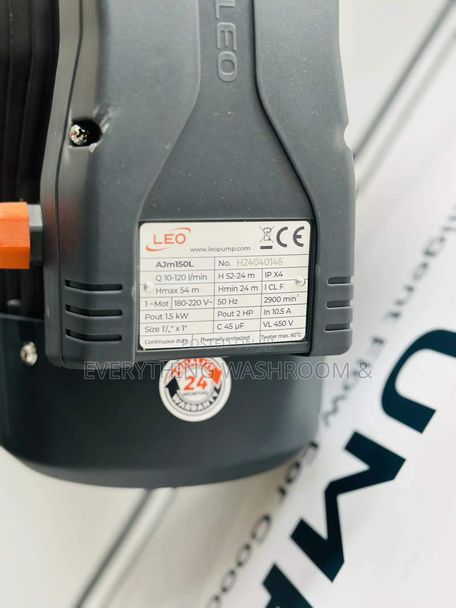 Leo Water Pump 2hp Cast