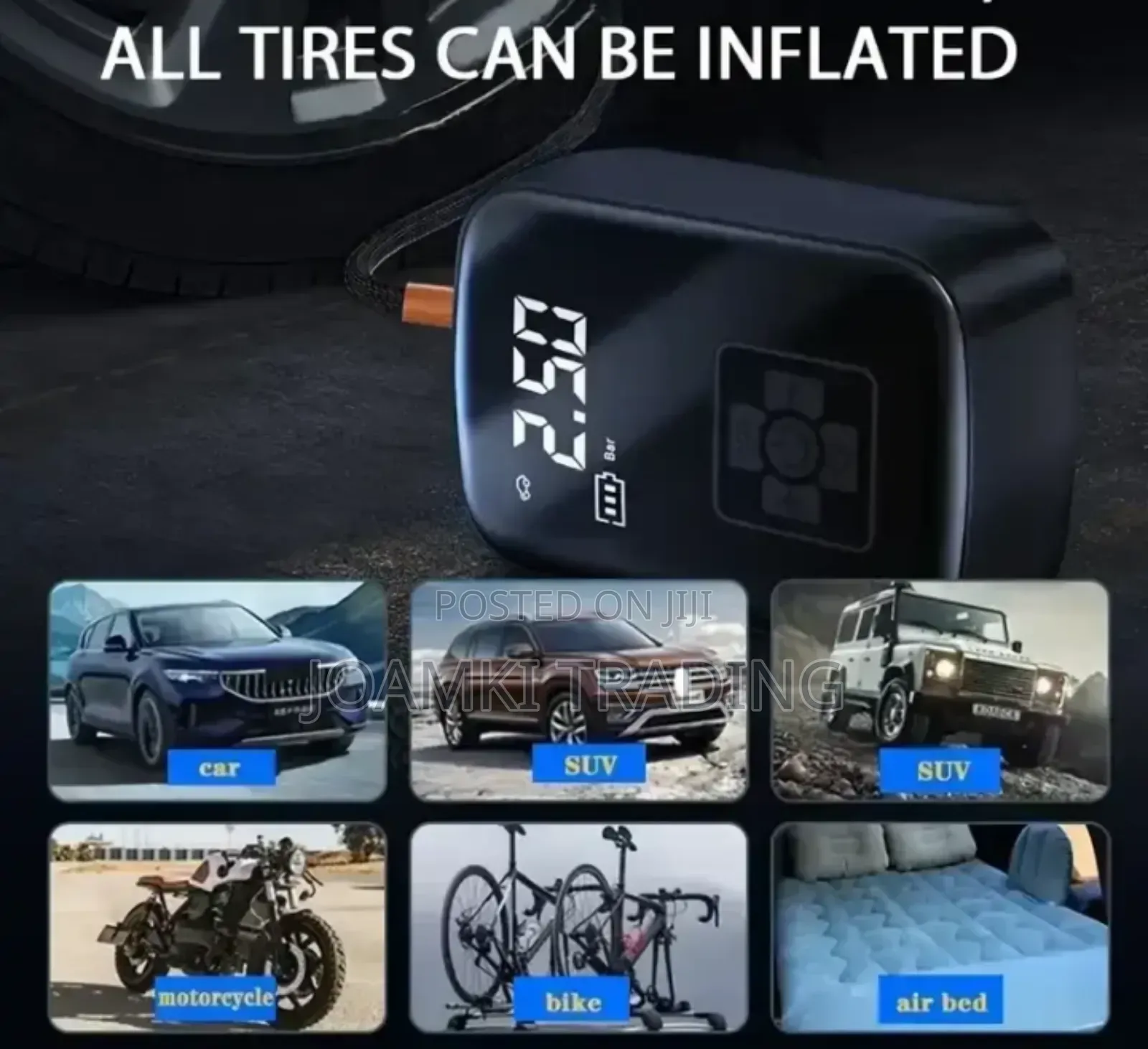 Wireless Car Air Compressor Tyre Inflator Digital Screen Ai
