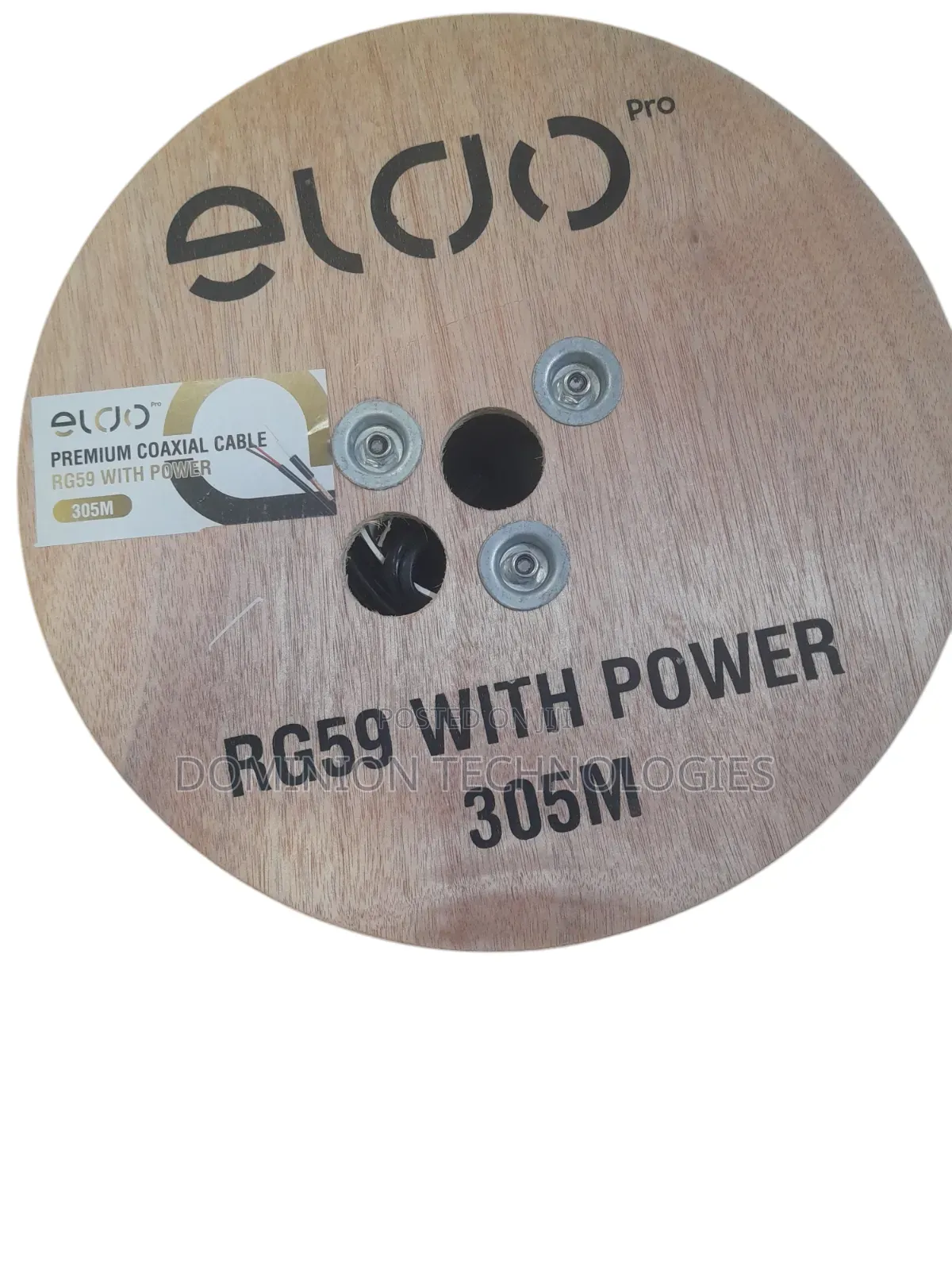 Eldo Pro 305m Rg59 Premium Coaxial Cable With Power CCTV