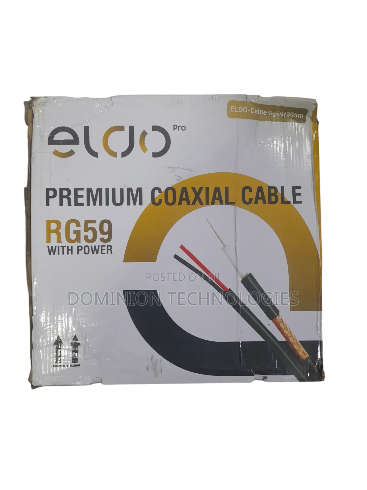Eldo Pro 305m Rg59 Premium Coaxial Cable With Power CCTV