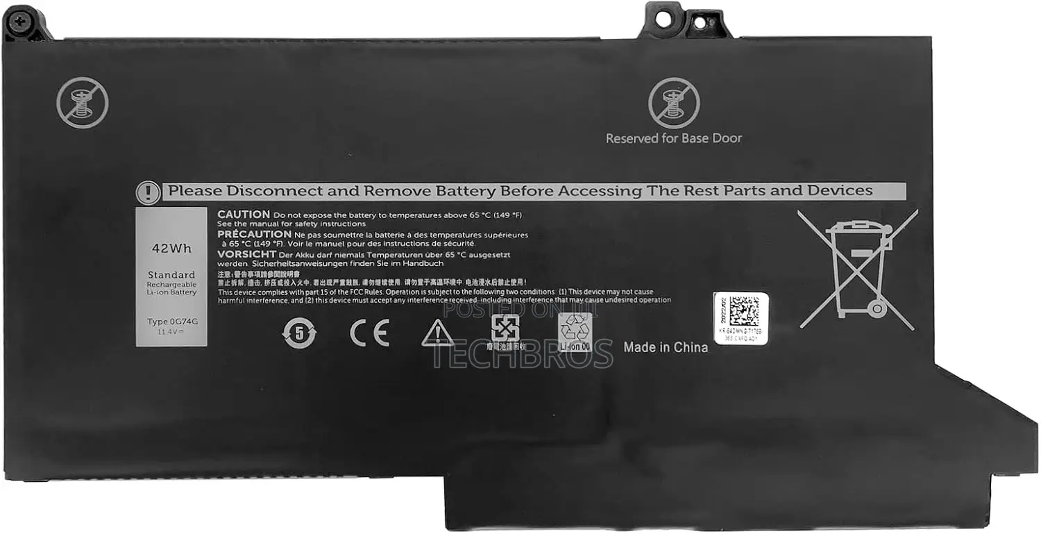 0G74G Battery for Dell Latitude 5300 2-in-1 5310 7300 7400