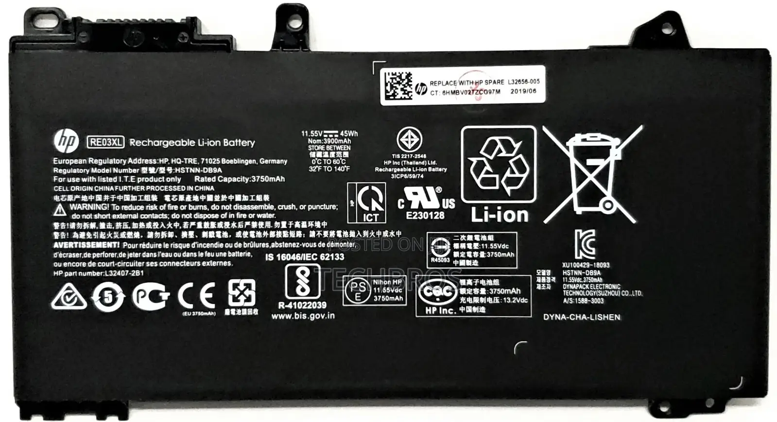 Original Battery Re03xl For Hp Probook 430 440 445 450 G6