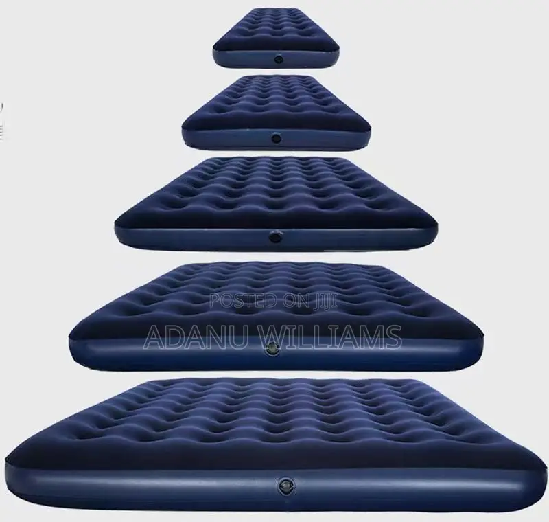 Inflatable Flocked Airbed With Pump