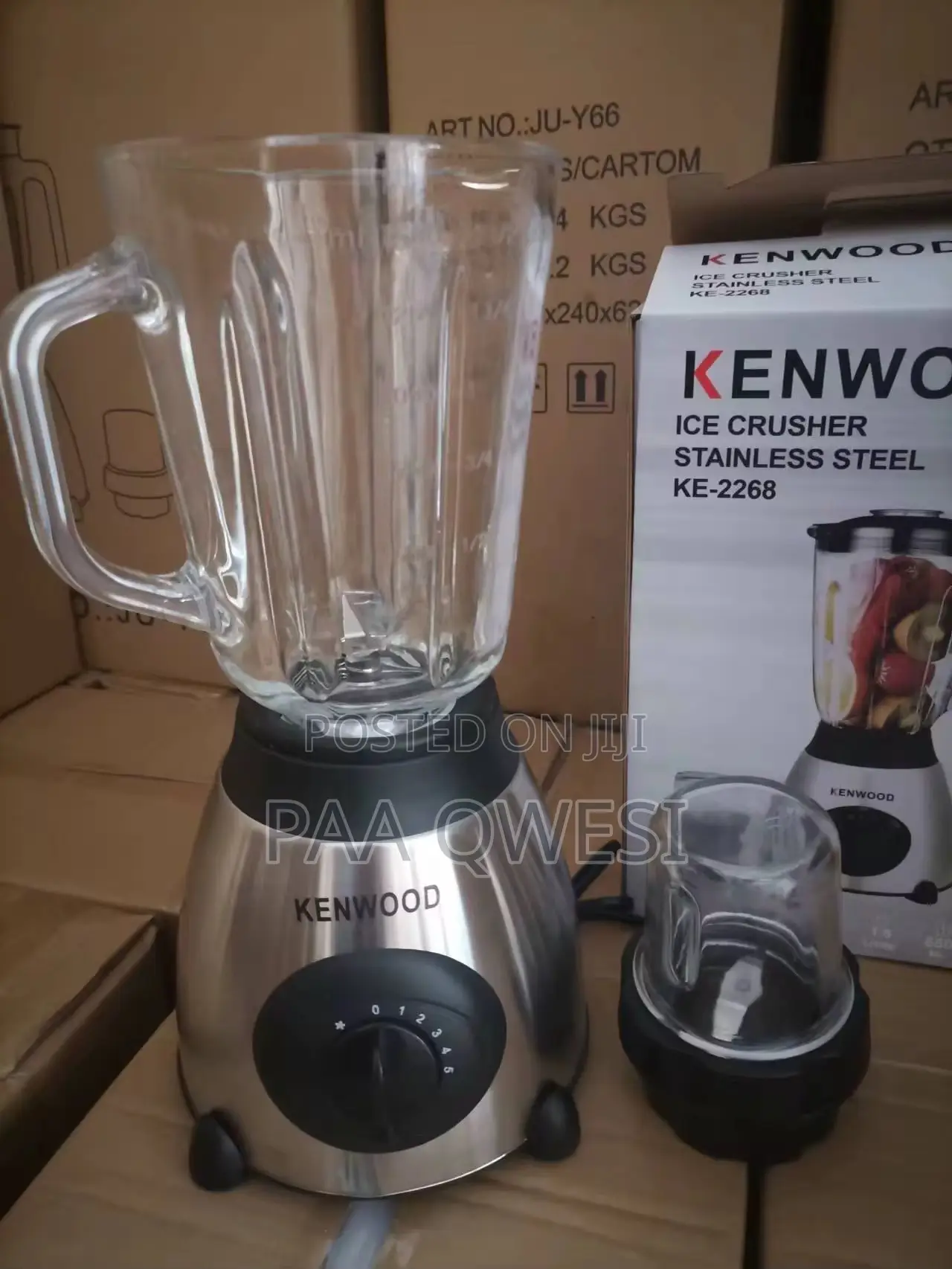 Kand Wuud Processor Chopper Immersion 2 in 1 Glass Blender