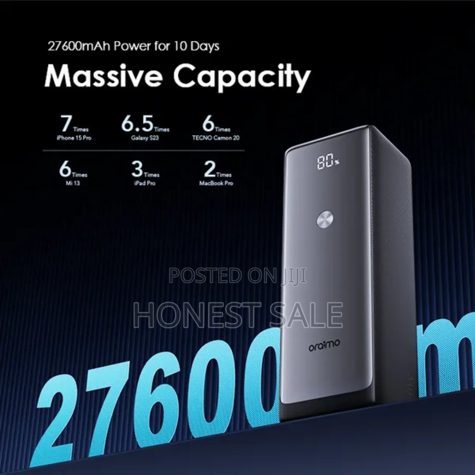Oraimo Powerjet 130 27600mah 130w Laptop Power Bank