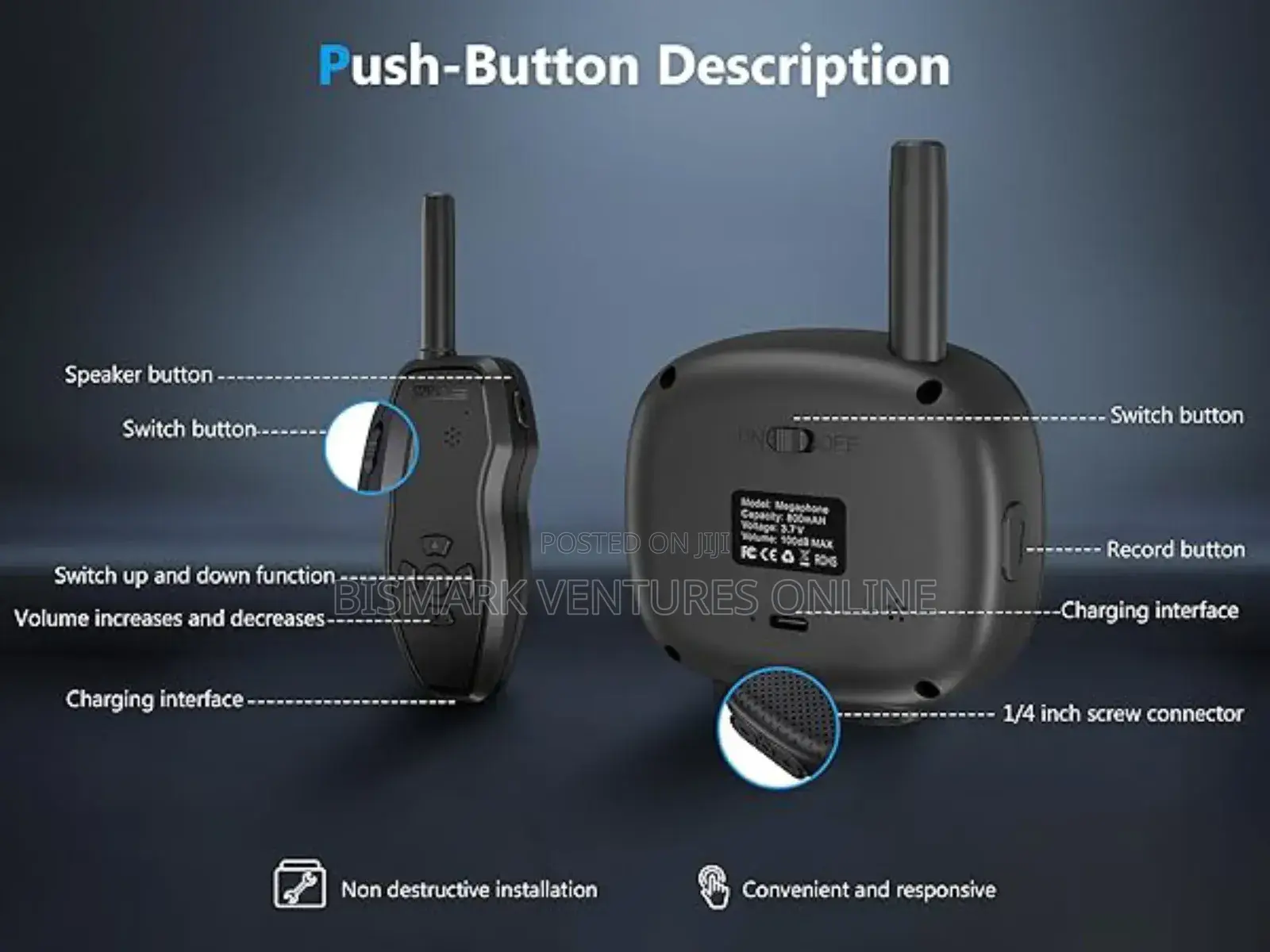 3000 Meters Drone Speaker Real-Time Megaphone