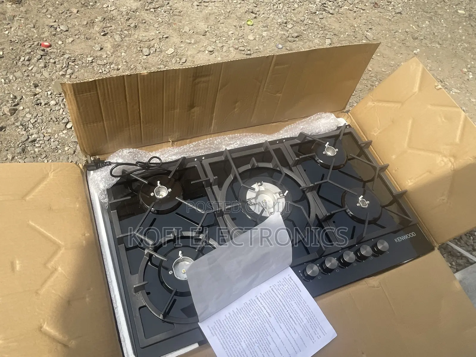 Inbuilt 5burner Gas Cooker Kenwood 90cm Auto Ignition