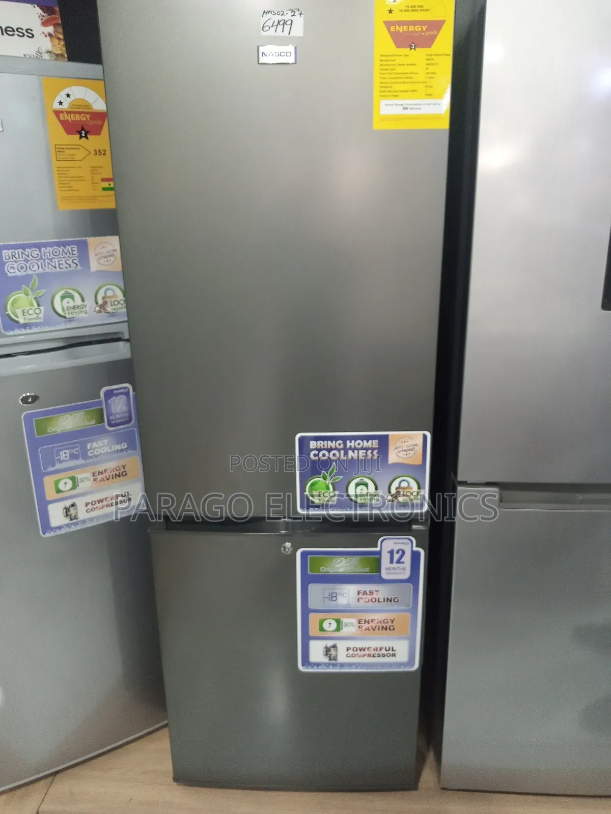 Nasco Double Door Fridge Bottom Freezer