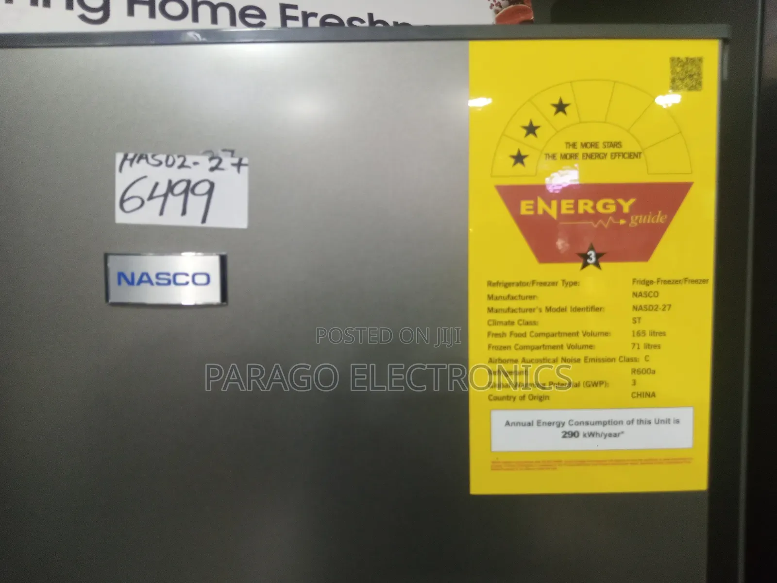 Nasco Double Door Fridge Bottom Freezer