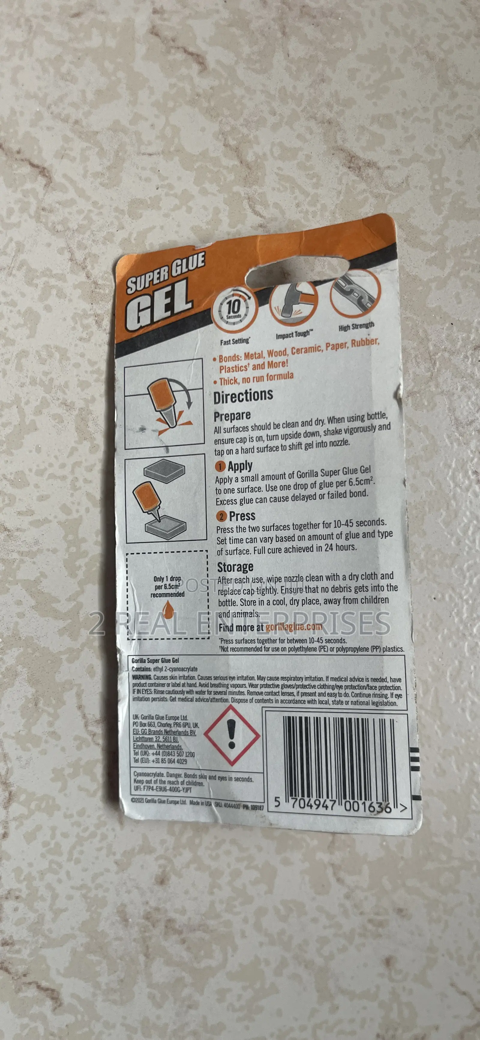 Gorilla Super Glue Gel 15g