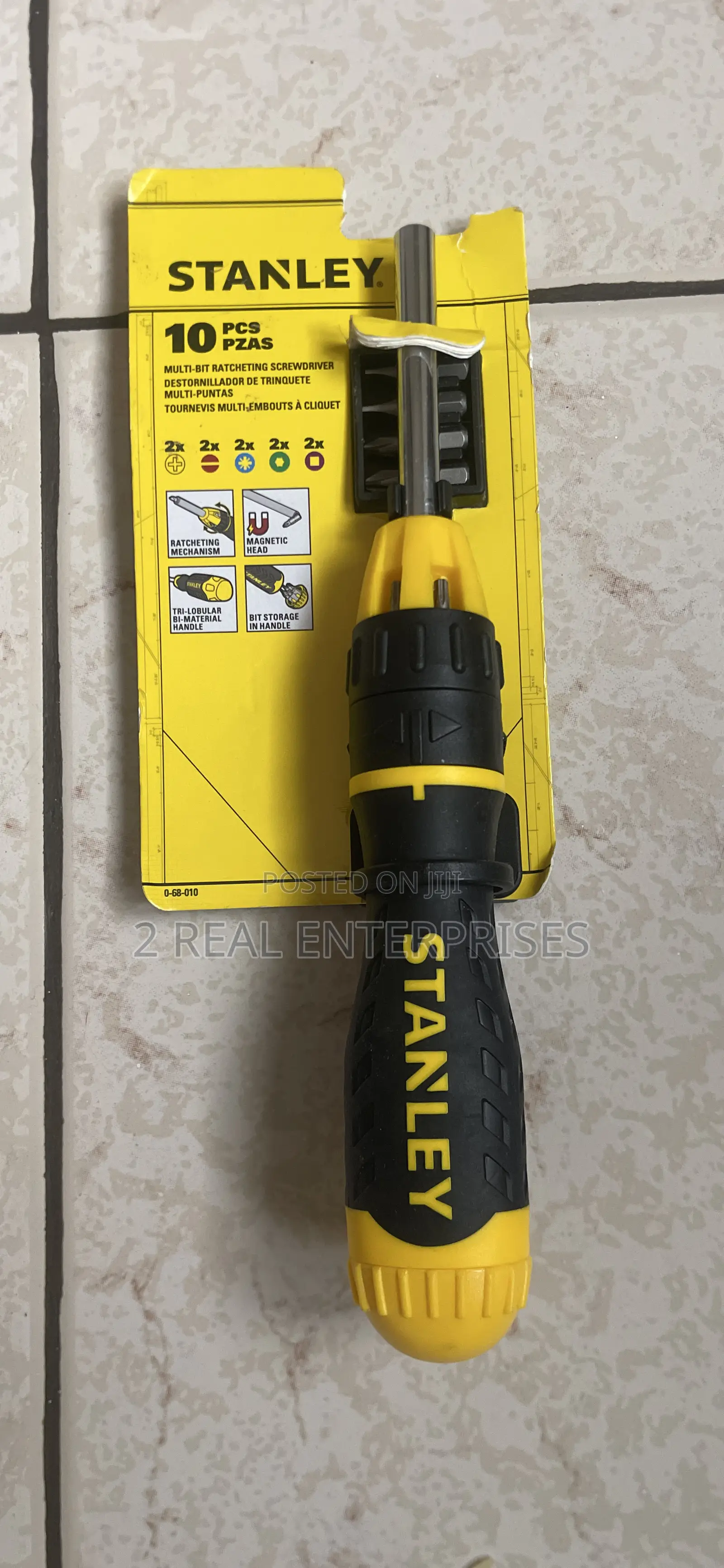 Stanley 10 Pieces Multi-Bit Ratcheting Screwdriver