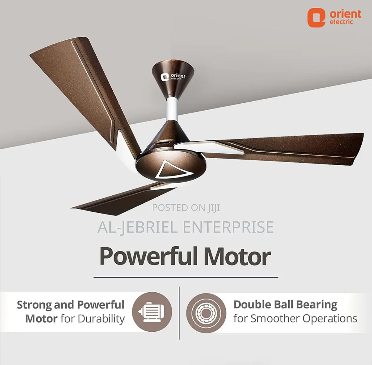 Strong Powerful Motor Orient Ceiling Fan 48”