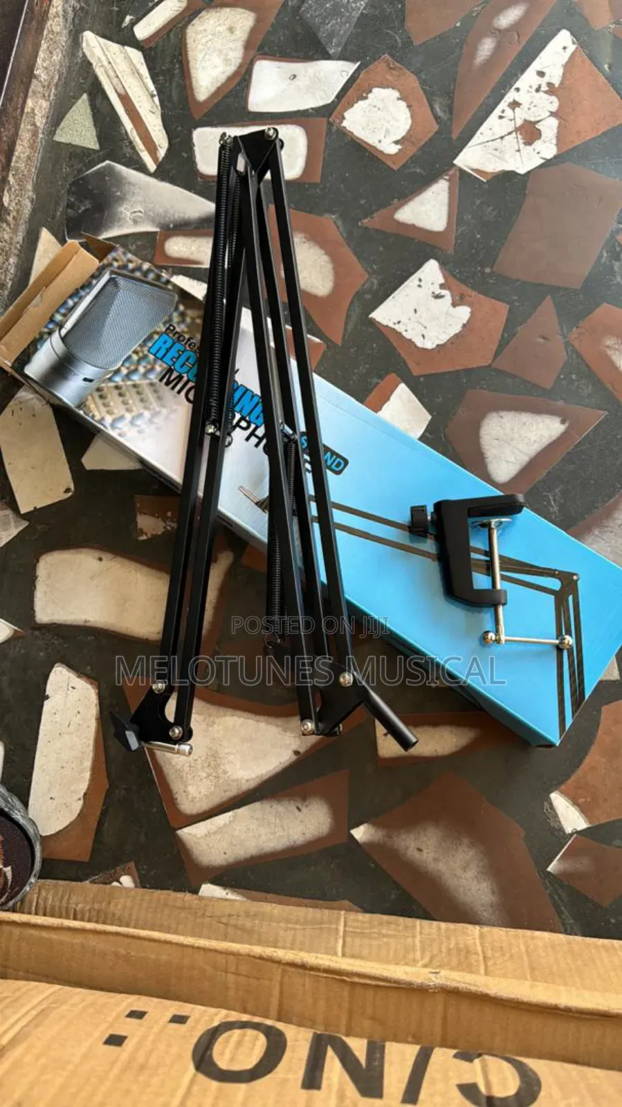 Microphone Boom Arm Studio Podcast Usb Mic Stand+Desk Clamp