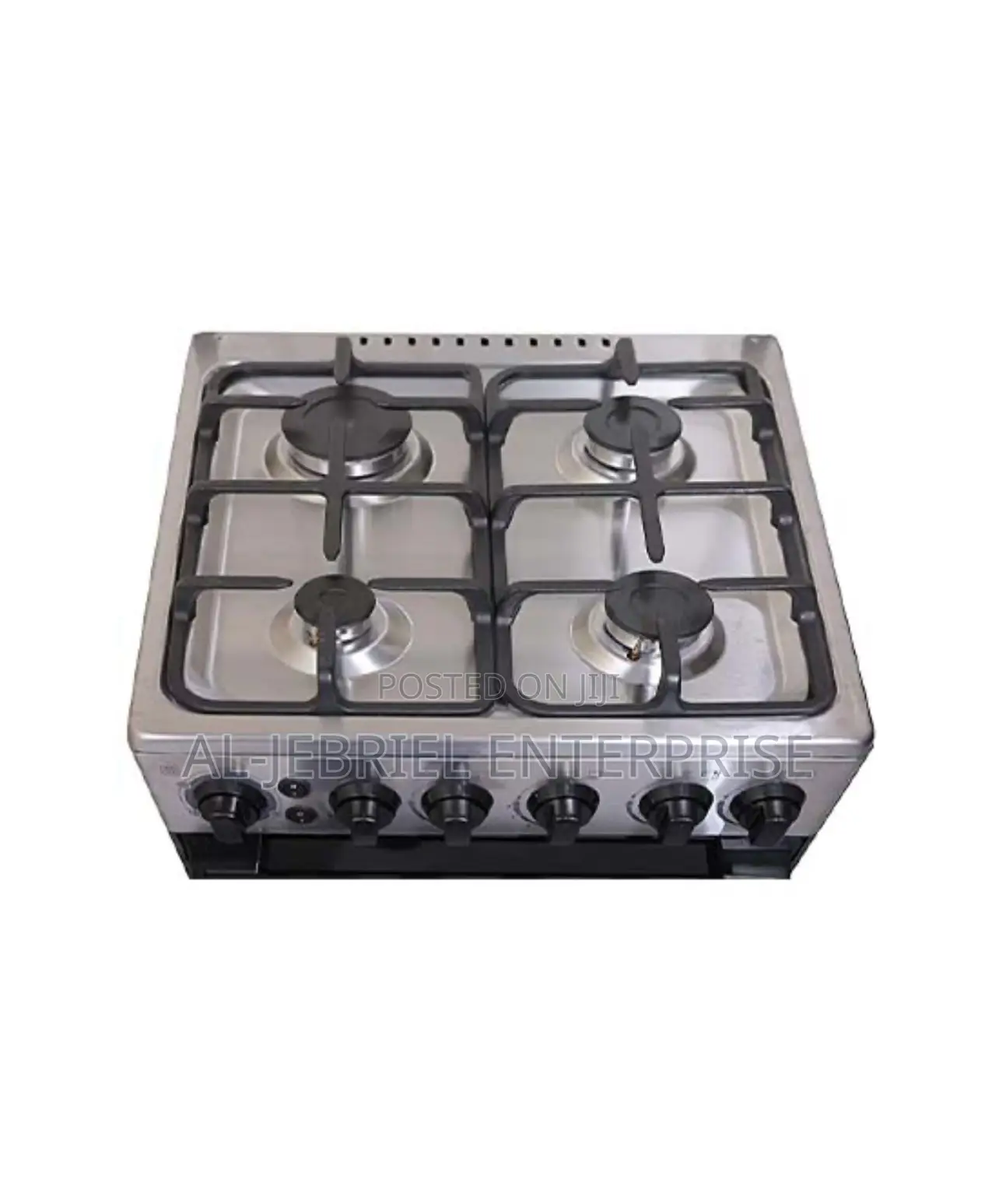 Midea 4 Burner Gas Cooker 60 X 55cm With Oven — Silver