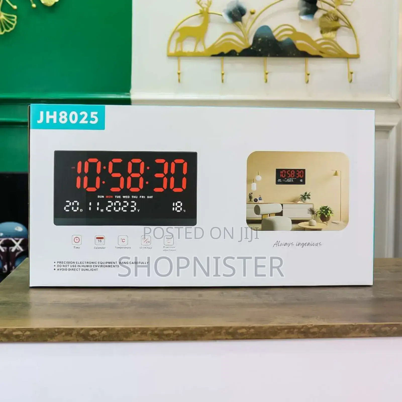 Digital Display Alarm Wall Clock
