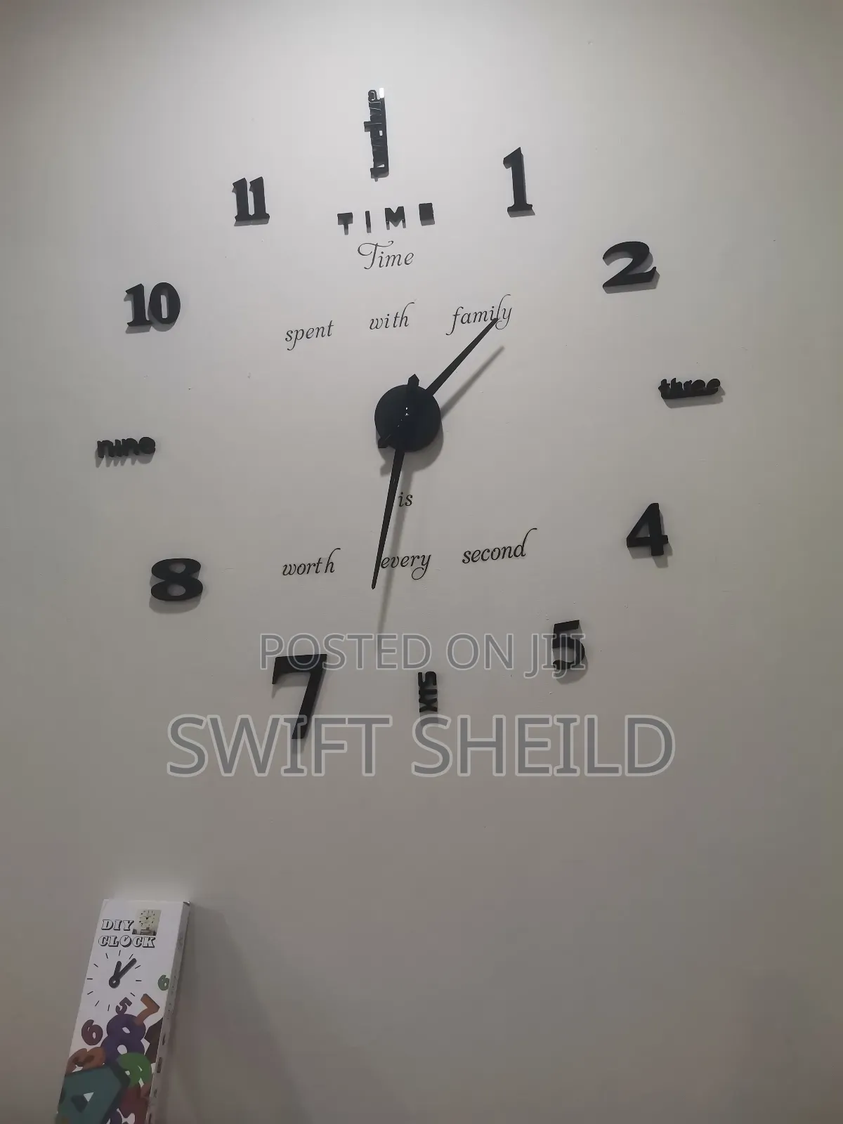 3d Wall Clock Orignal With Time Spent With Family D3sign