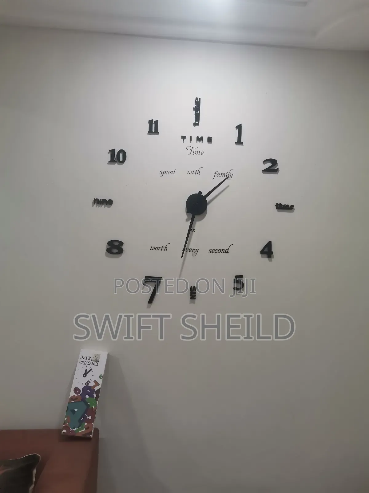 3d Wall Clock Orignal With Time Spent With Family D3sign