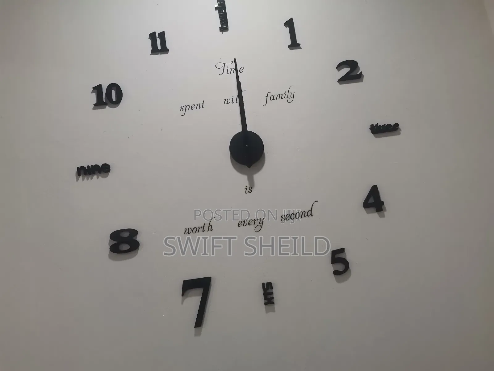 3d Wall Clock Orignal With Time Spent With Family D3sign