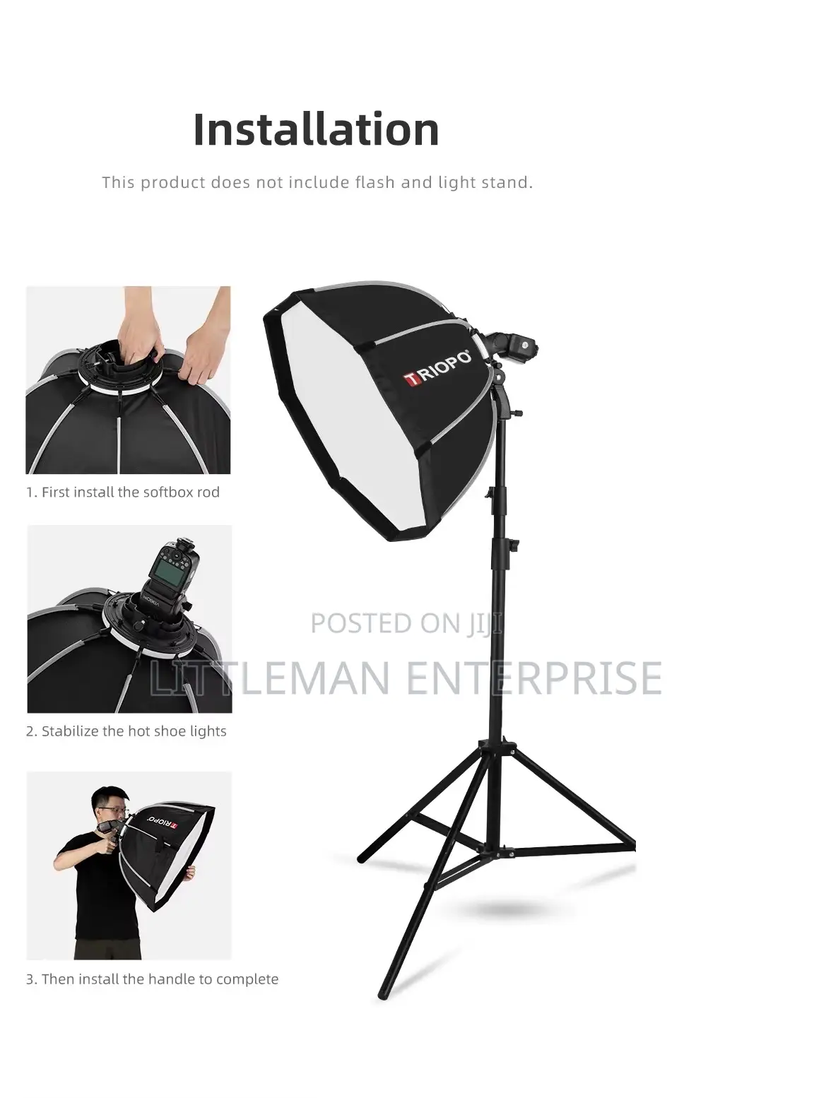 Softbox Handheld Outdoor Triopo 90cm