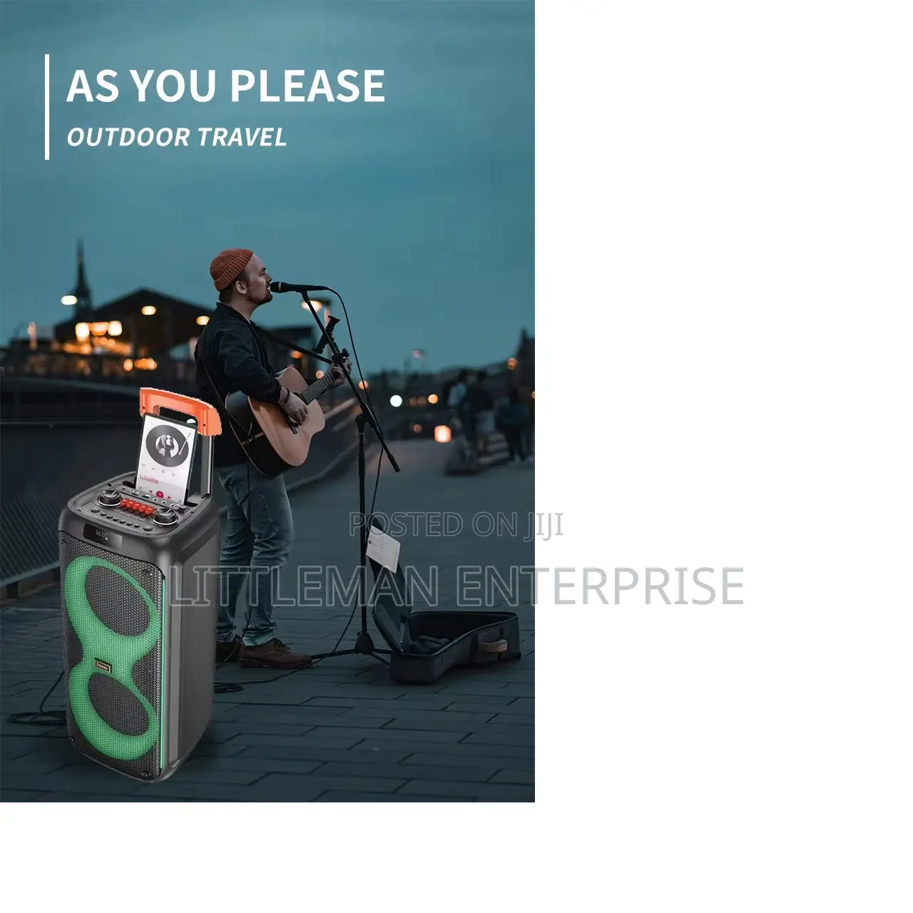 Portable Outdoor Bluetooth Speak With Microphone