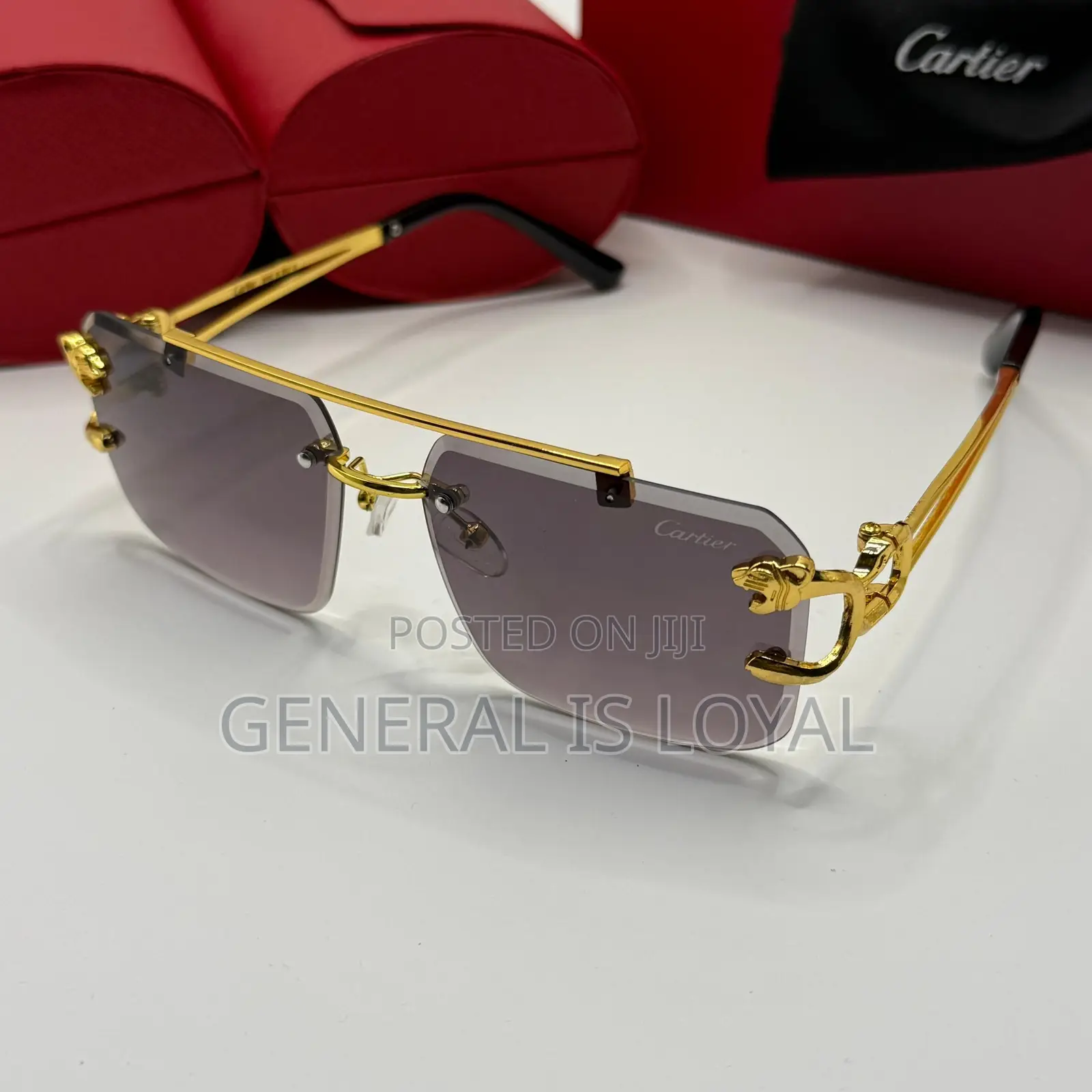 Cartier MUTYNE Retro Rimless Sunglasses for Men