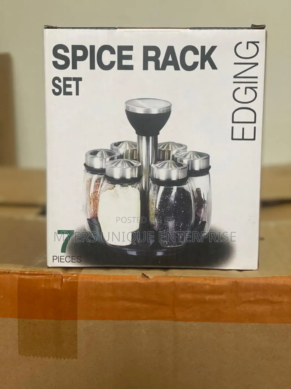 7sets Rotating Spice Rack(Glass)