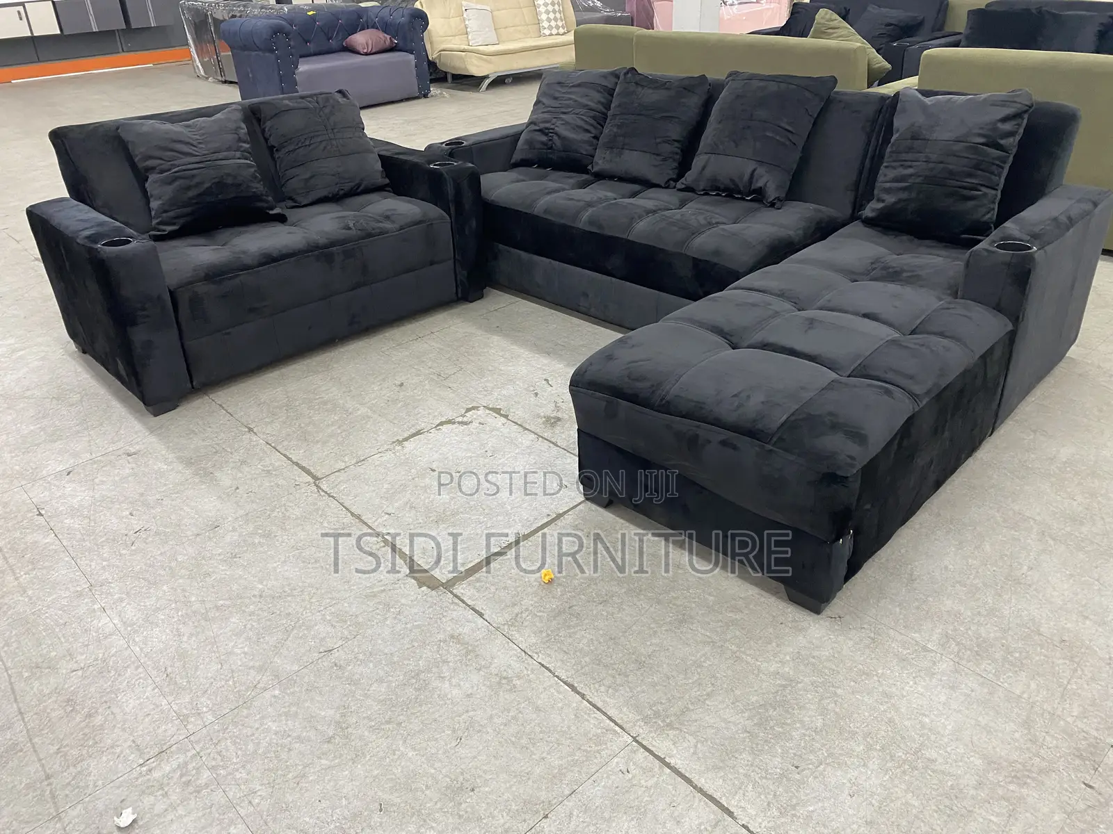 Back L Shape Sofa With 2in1