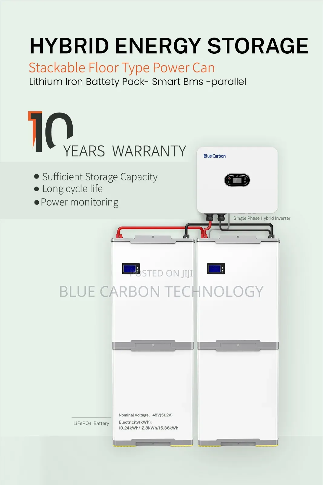 48v 200ah Blue Carbon Lithium Battery
