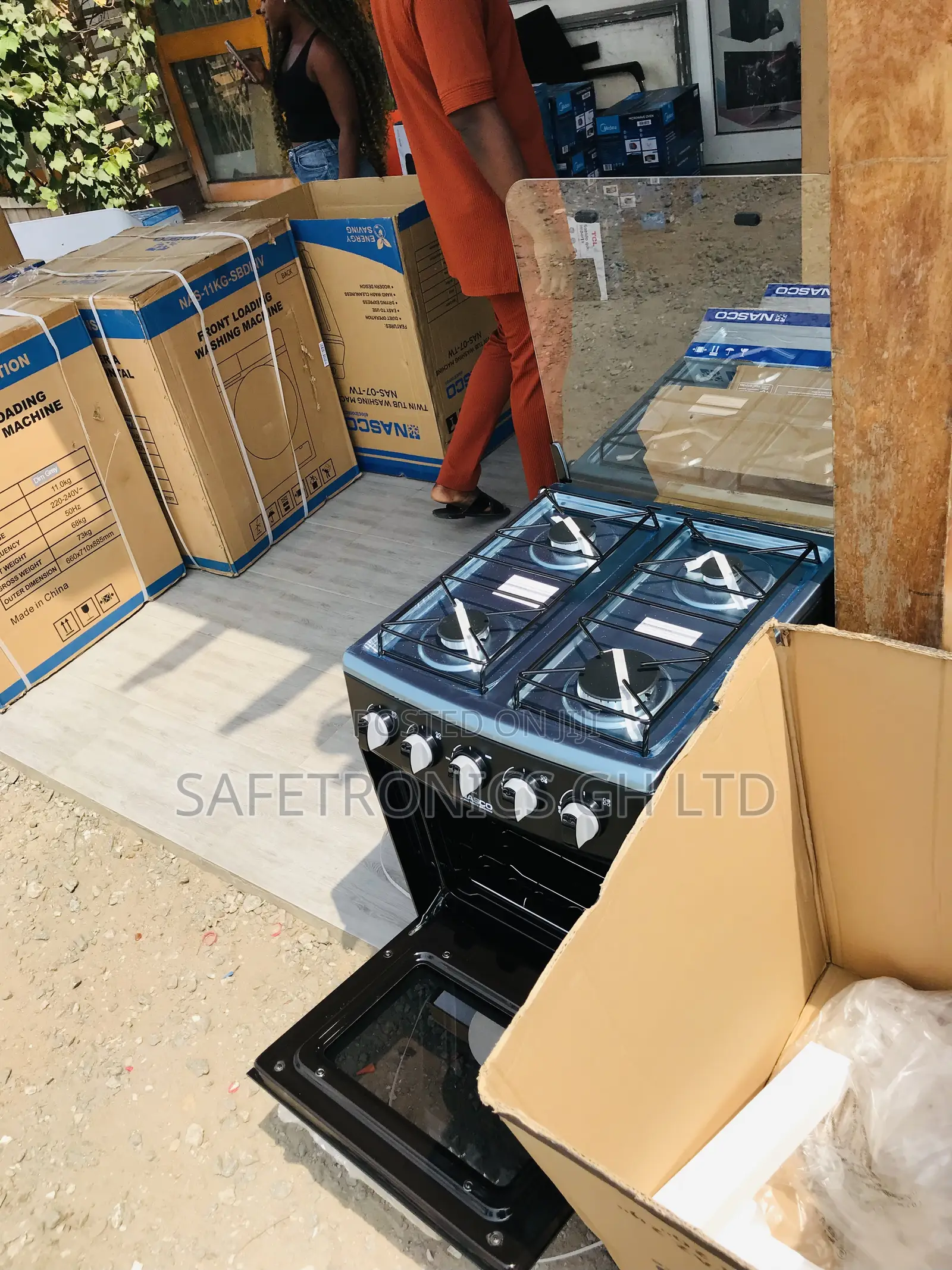 Order Nasco Black 4 Gas Burner Oven 50:50 Cm