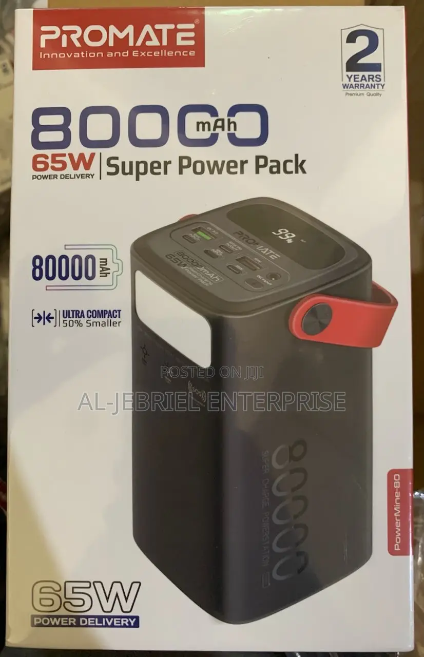 Promate POWERMINE 80000mah ,65 Watts Powerpack