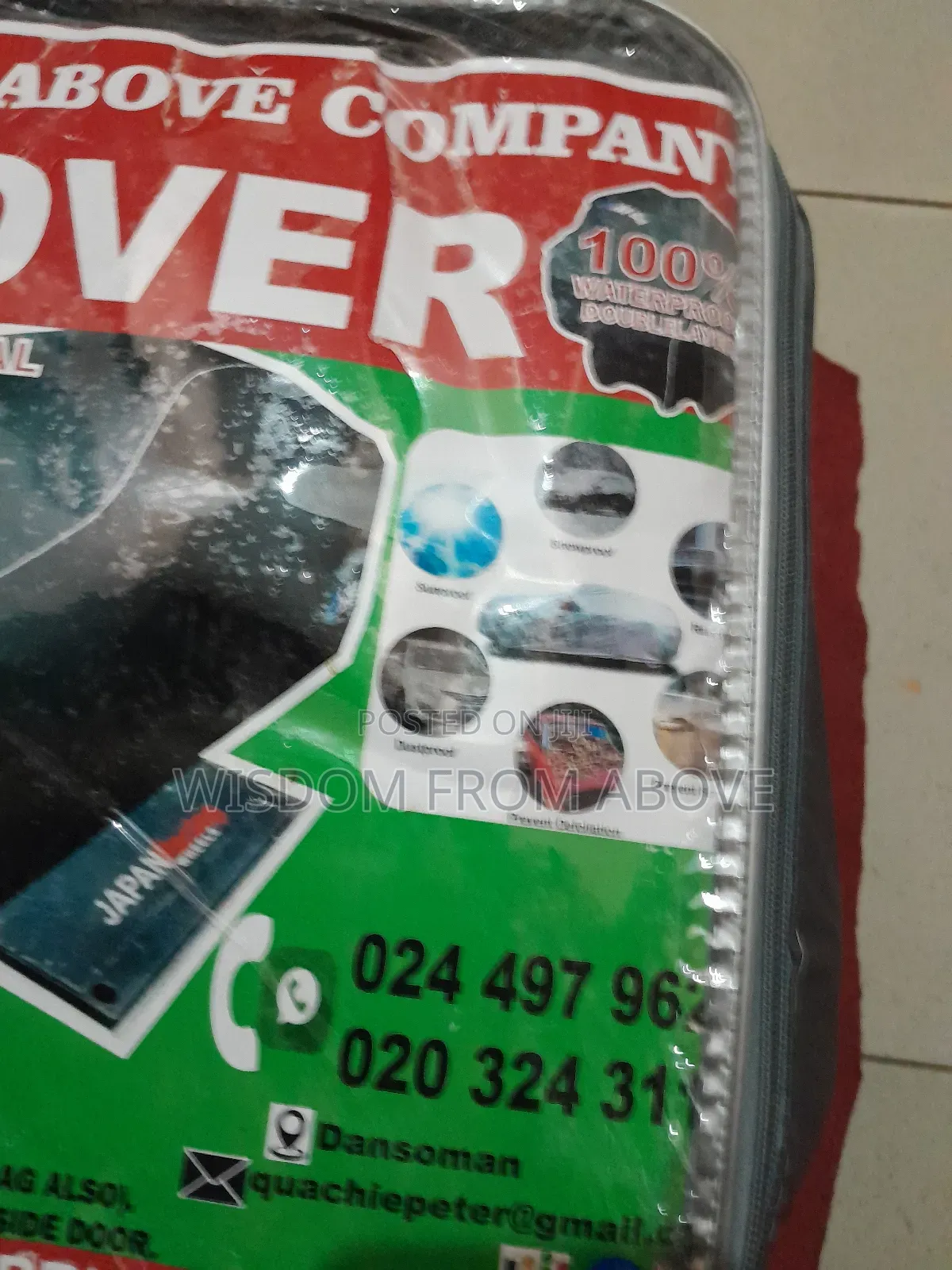 All Weatherproof, Waterproof, Sunroof Foreign Covers Avable