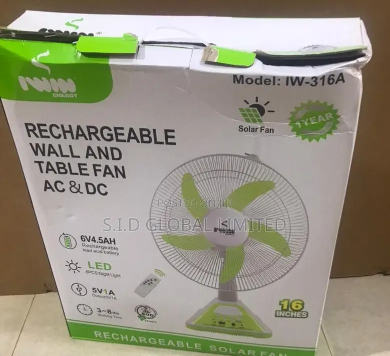 Modern Rechargeable IWIN 16'' Walland Table FAN