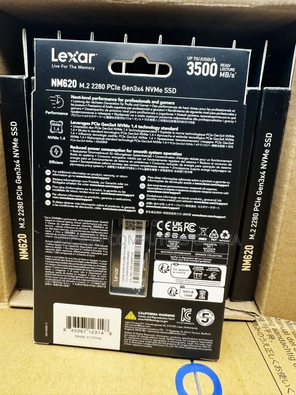 Lexar Nm620 256gb Ssd, M.2 2280 Pcie Gen3x4 Nvme