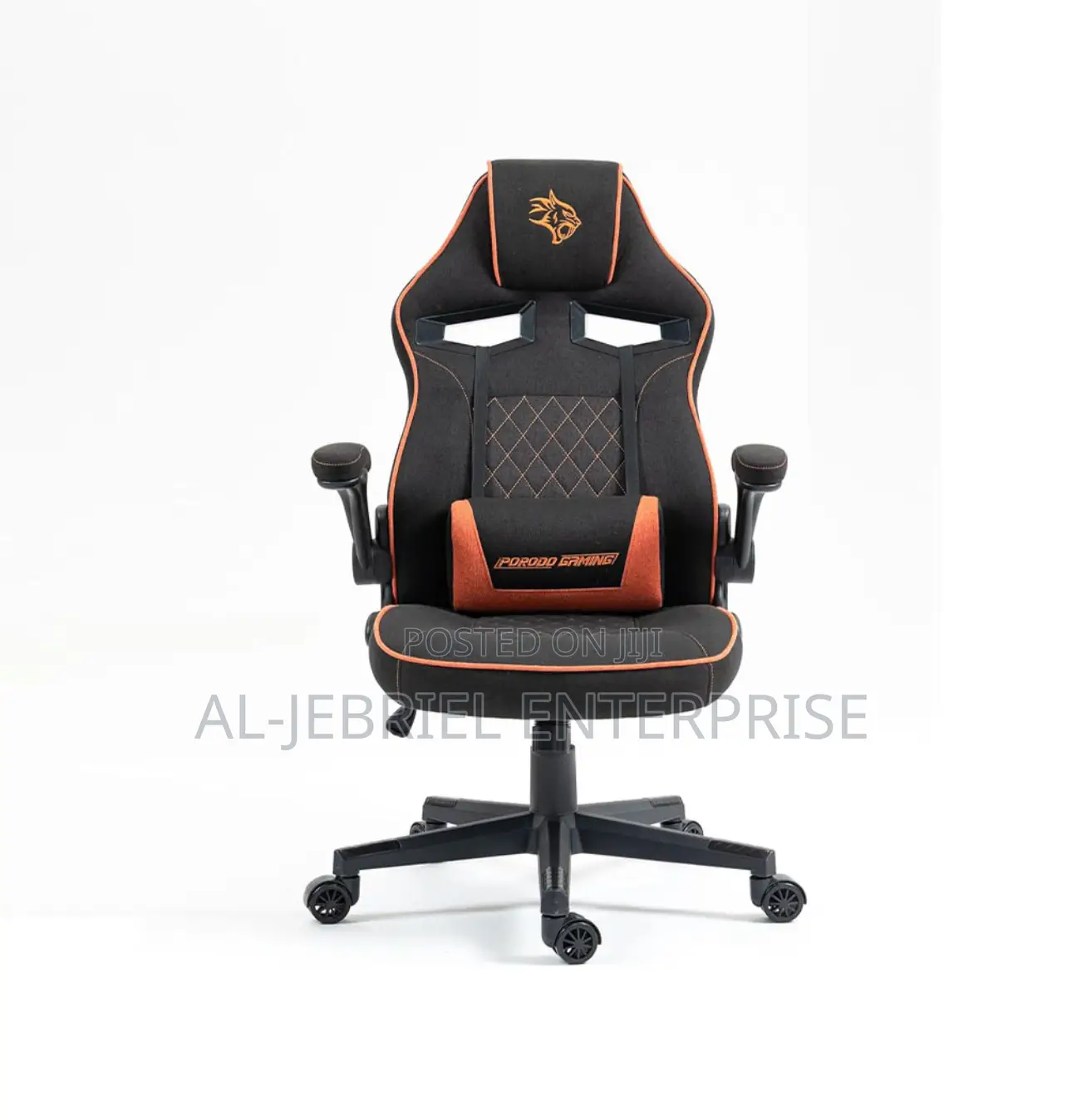 Porodo Gaming Chair With Fabric Covered Cushion