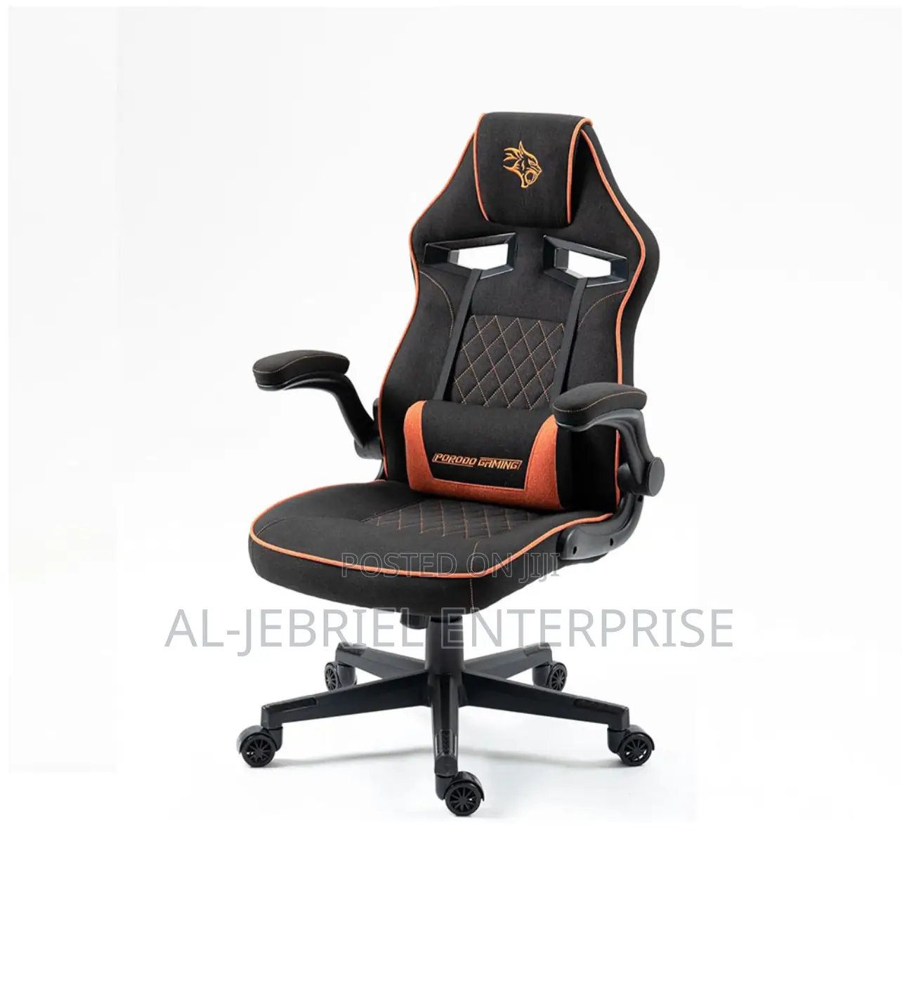 Porodo Gaming Chair With Fabric Covered Cushion