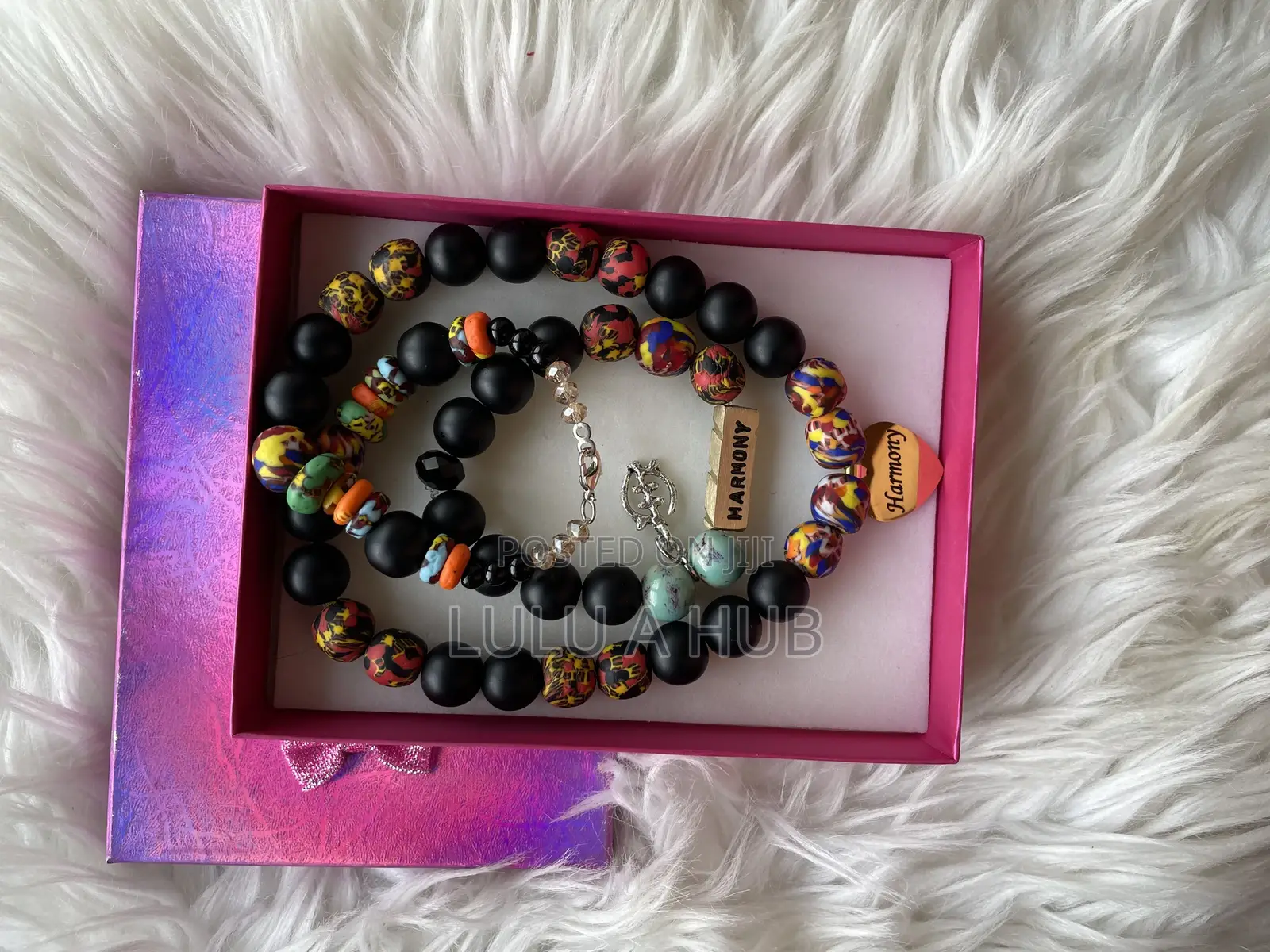 African Beaded Necklace and Bracelet Set(Customized)