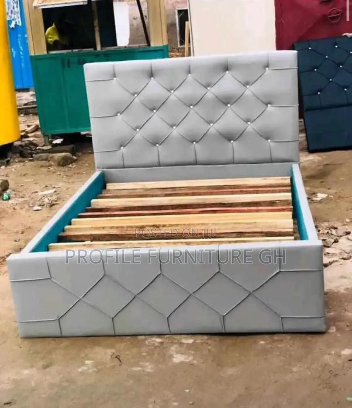 Gray Double Bedframe ( Double)// Luxurious And Durability