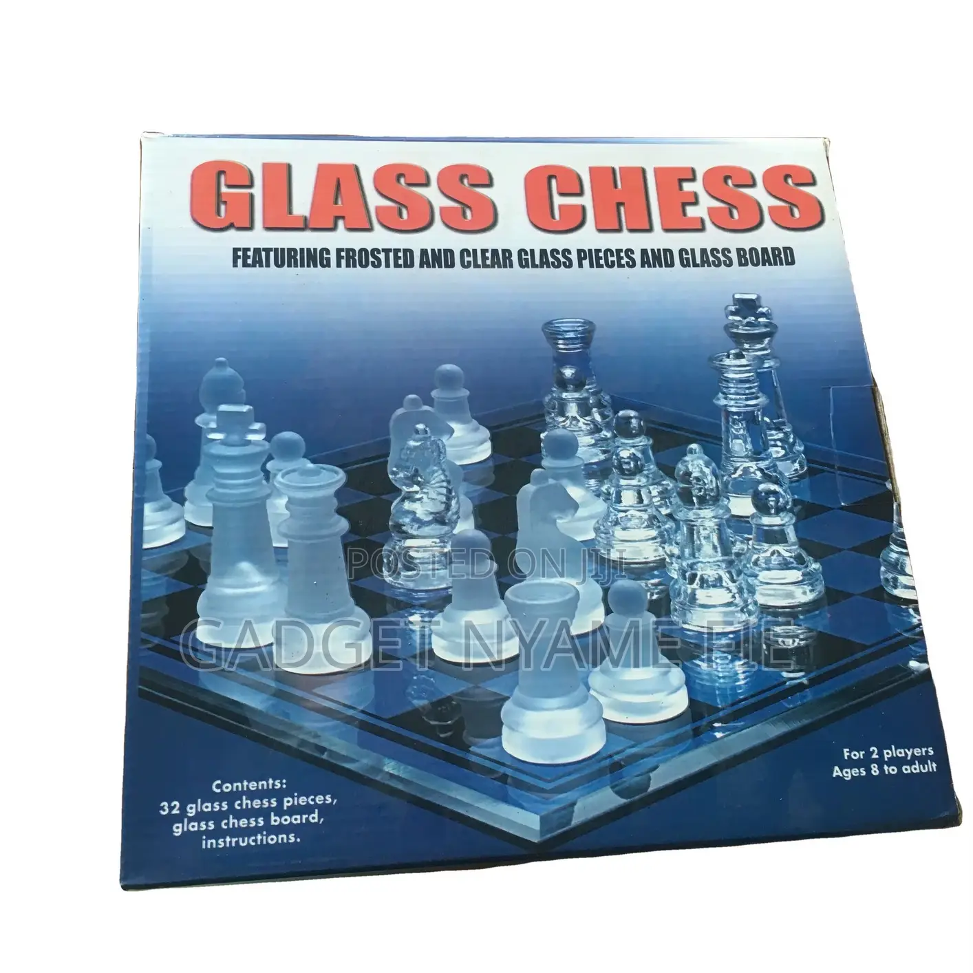 Large Glass Chess Board (17 Inches)