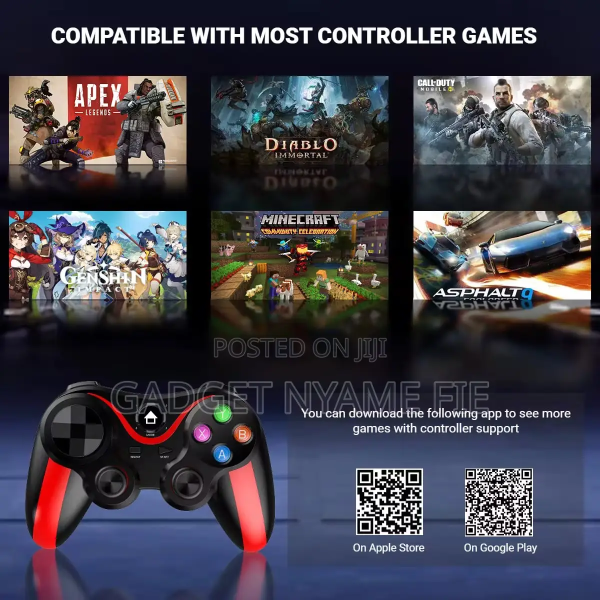 V13 Wireless Rechargeable Gamepad + Mobile Phone Holder