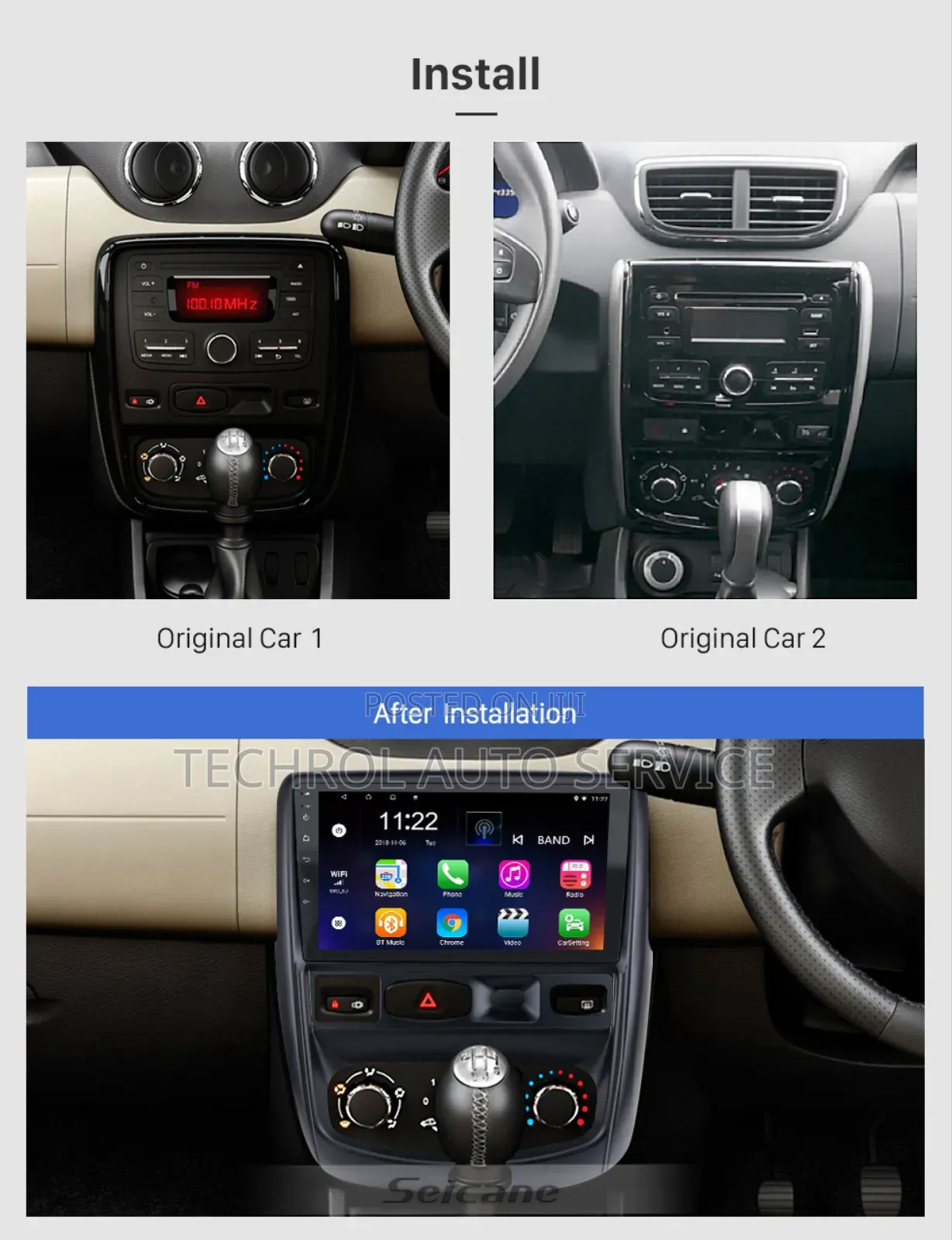 Renault Duster 2012,2014+ Android Radio,Apple Carplay