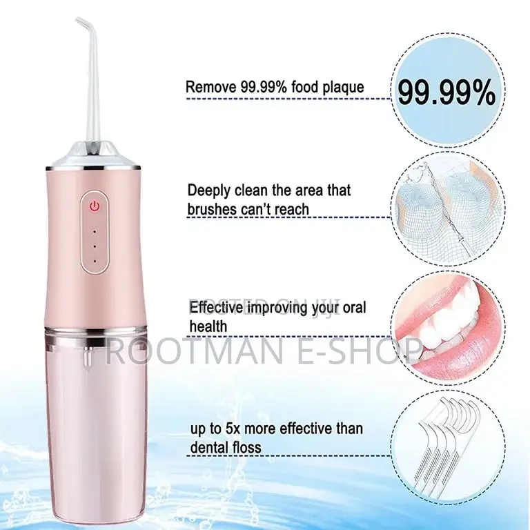 Portable Dental Water Flosser With 4 Jet 3 Modes 360 Degree