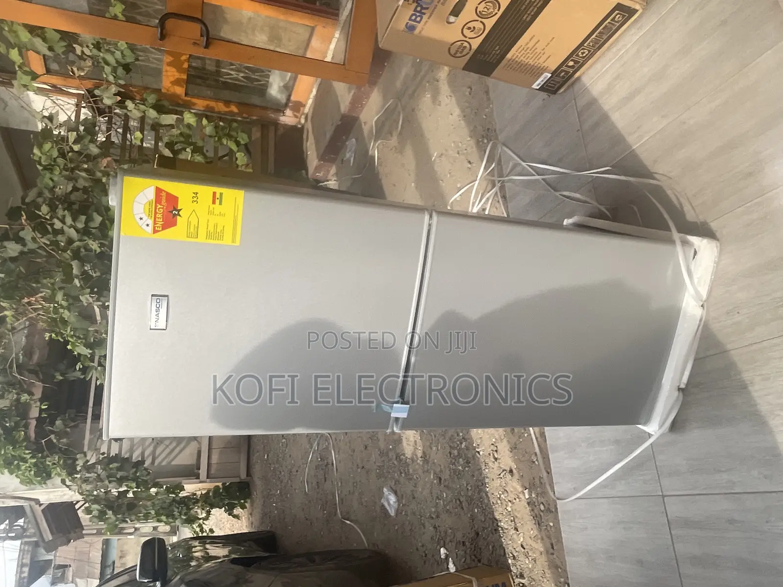 {In-built Power Stabilizer}NASCO 147L Double Door Fridge