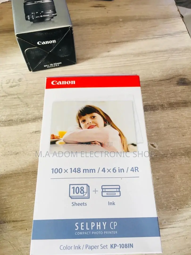 Canon KP-108 Color Ink Paper Set, Postcard Size 100 X 148 Mm