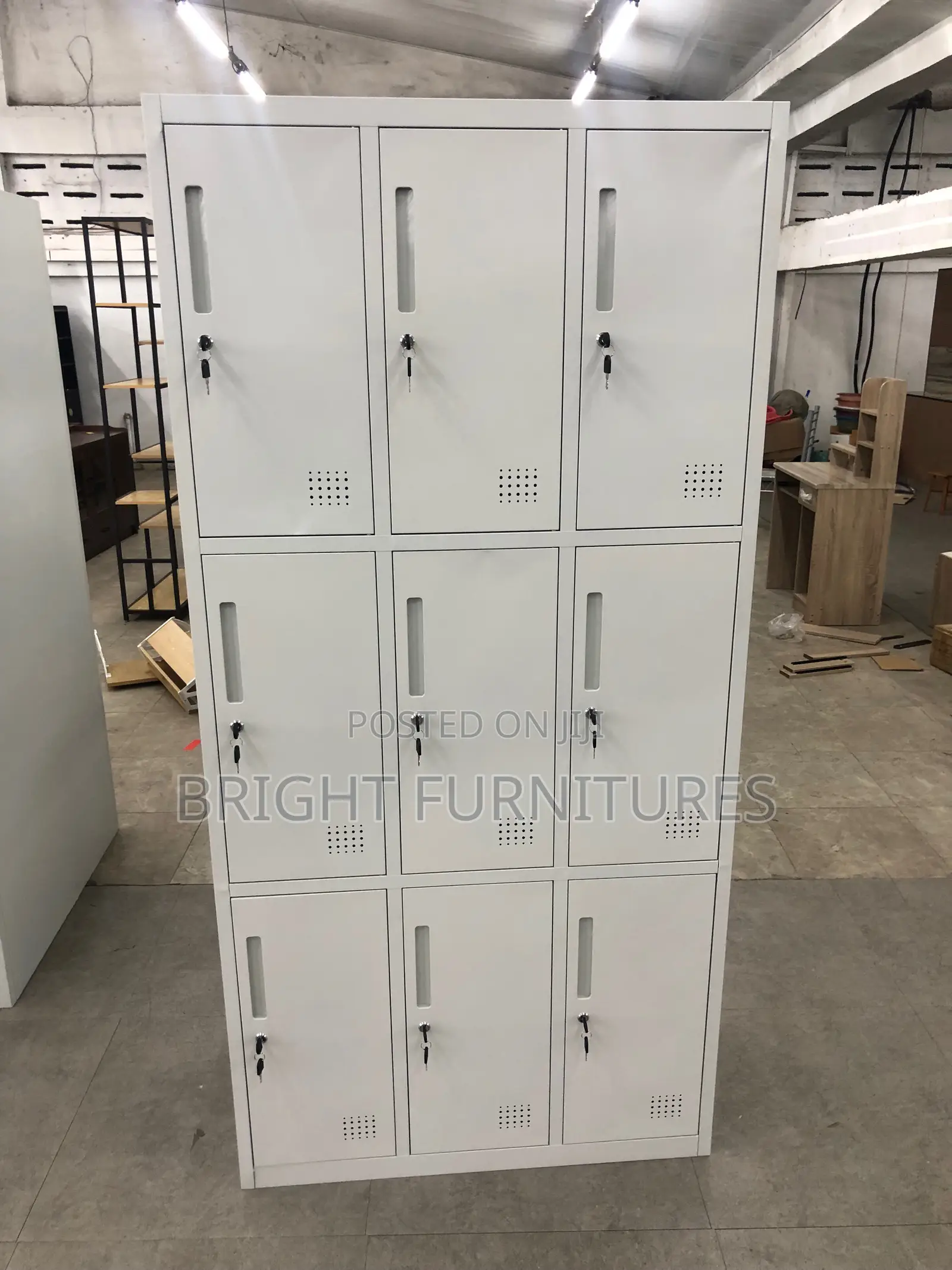 Office Cabinet With Nine (9) Lockers