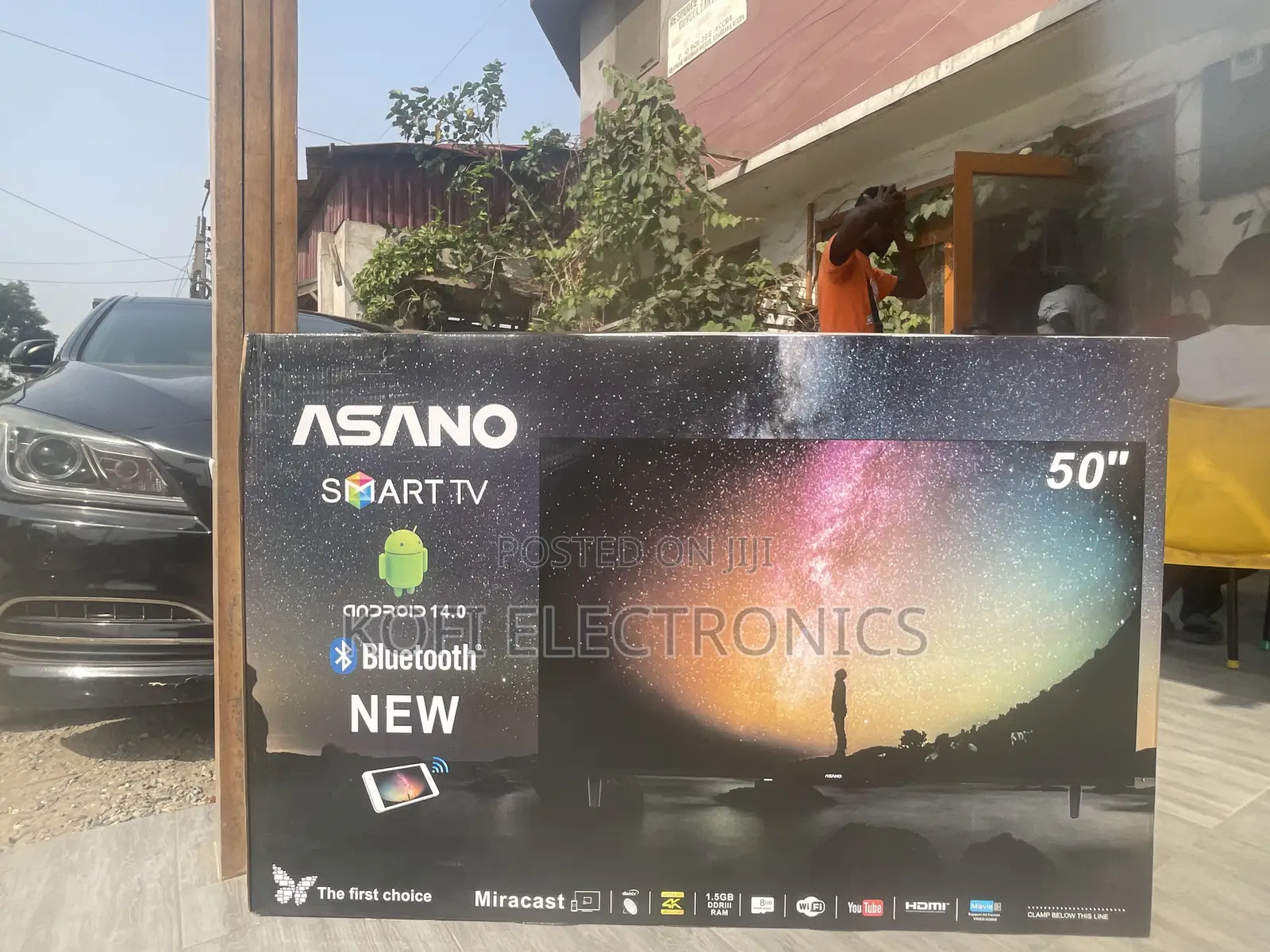 Aerial Required Asano 50′′ Ultra HD 4K Smart LED TV – Black