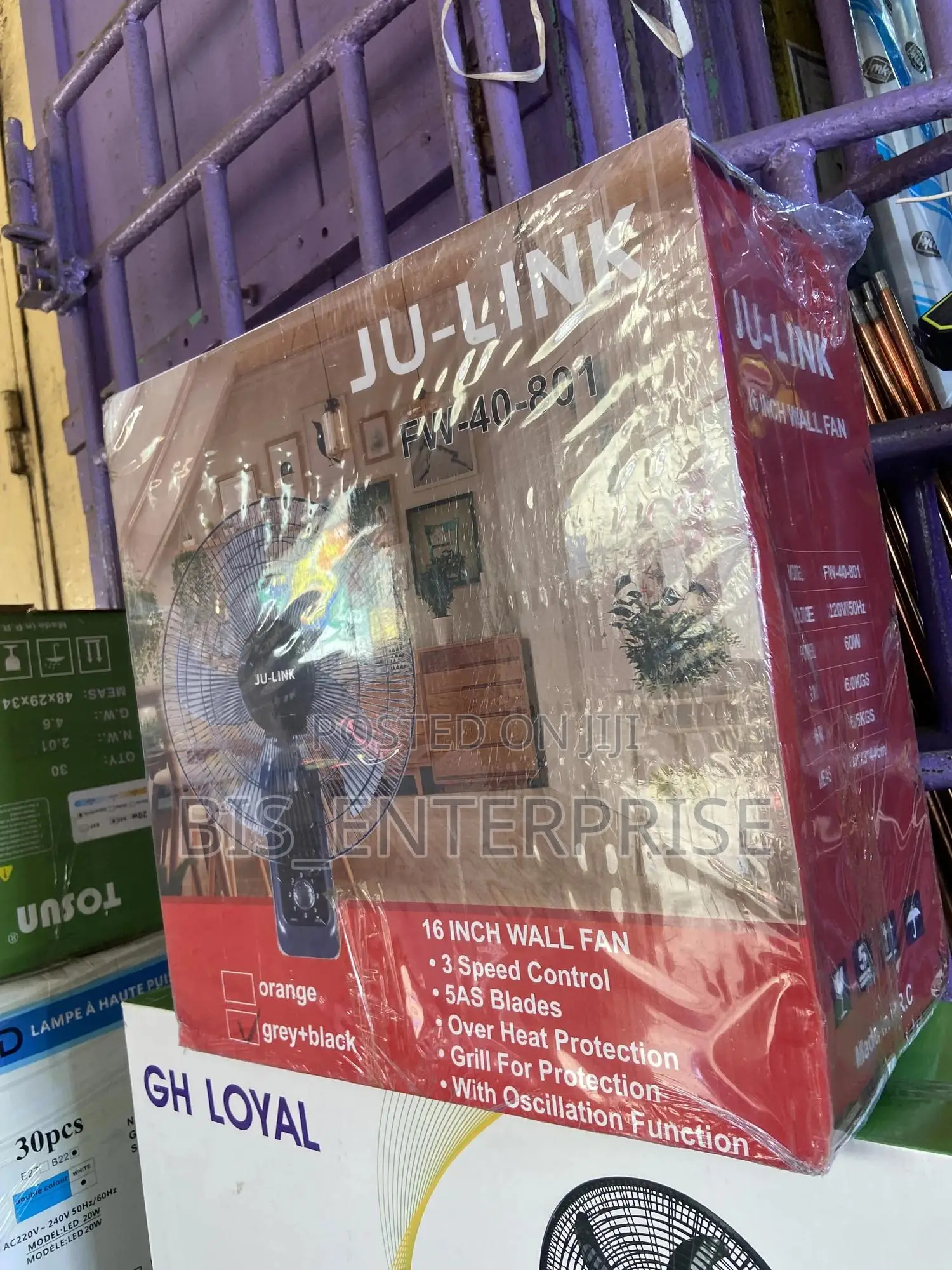 Ju-Link Wall Fan 16”