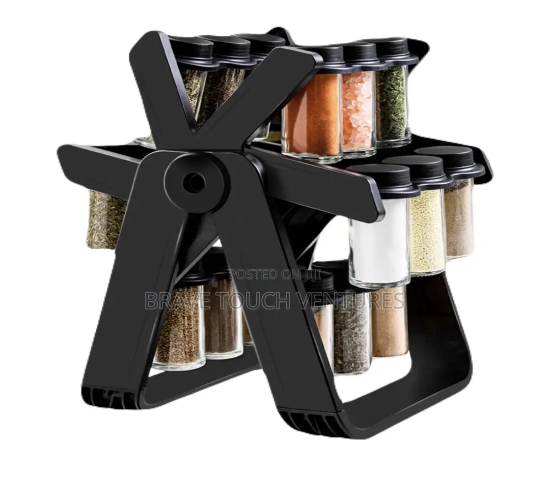 18 Piece Rotating Spice Rack With Jars