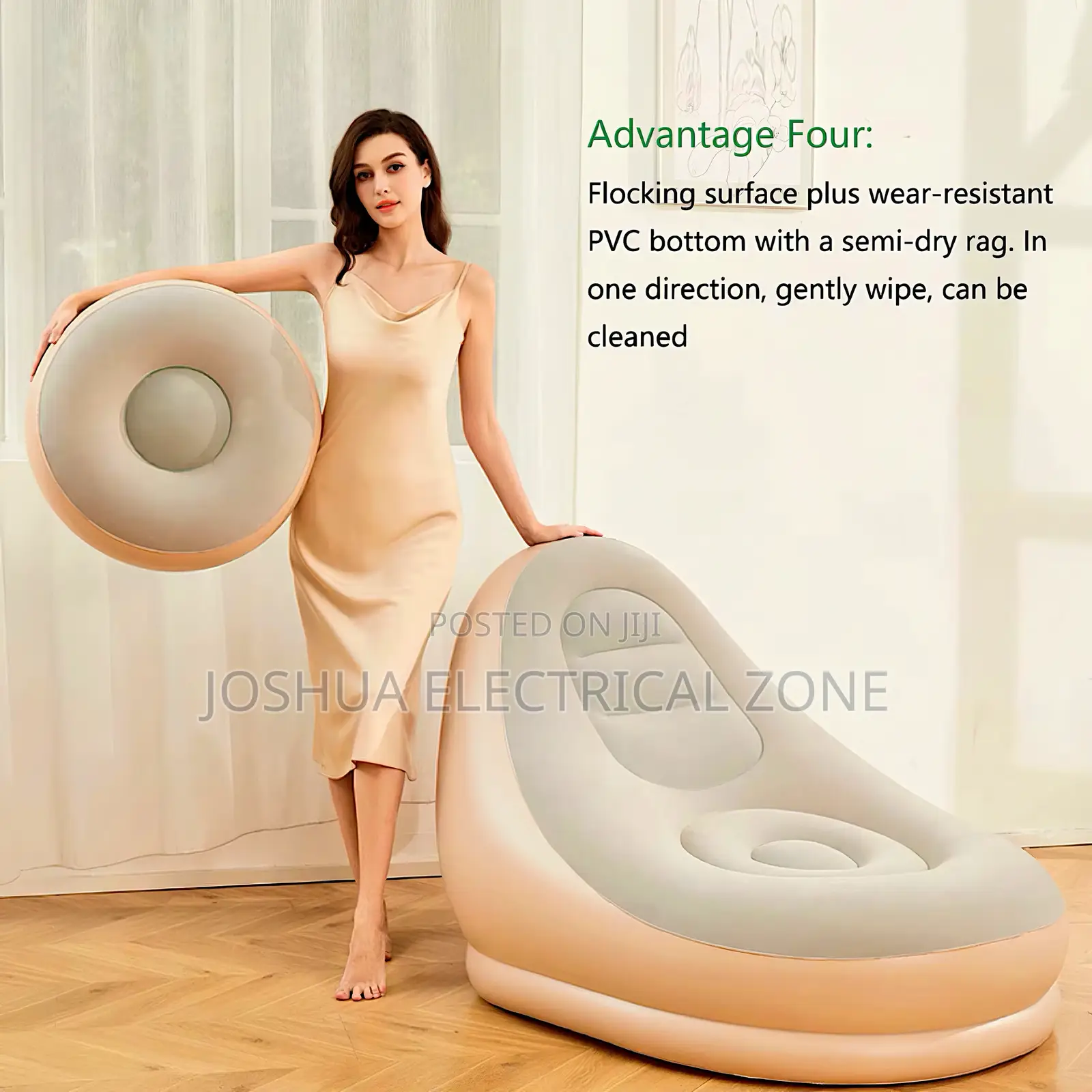 Inflatable Leisure Sofa Chair With Footstool