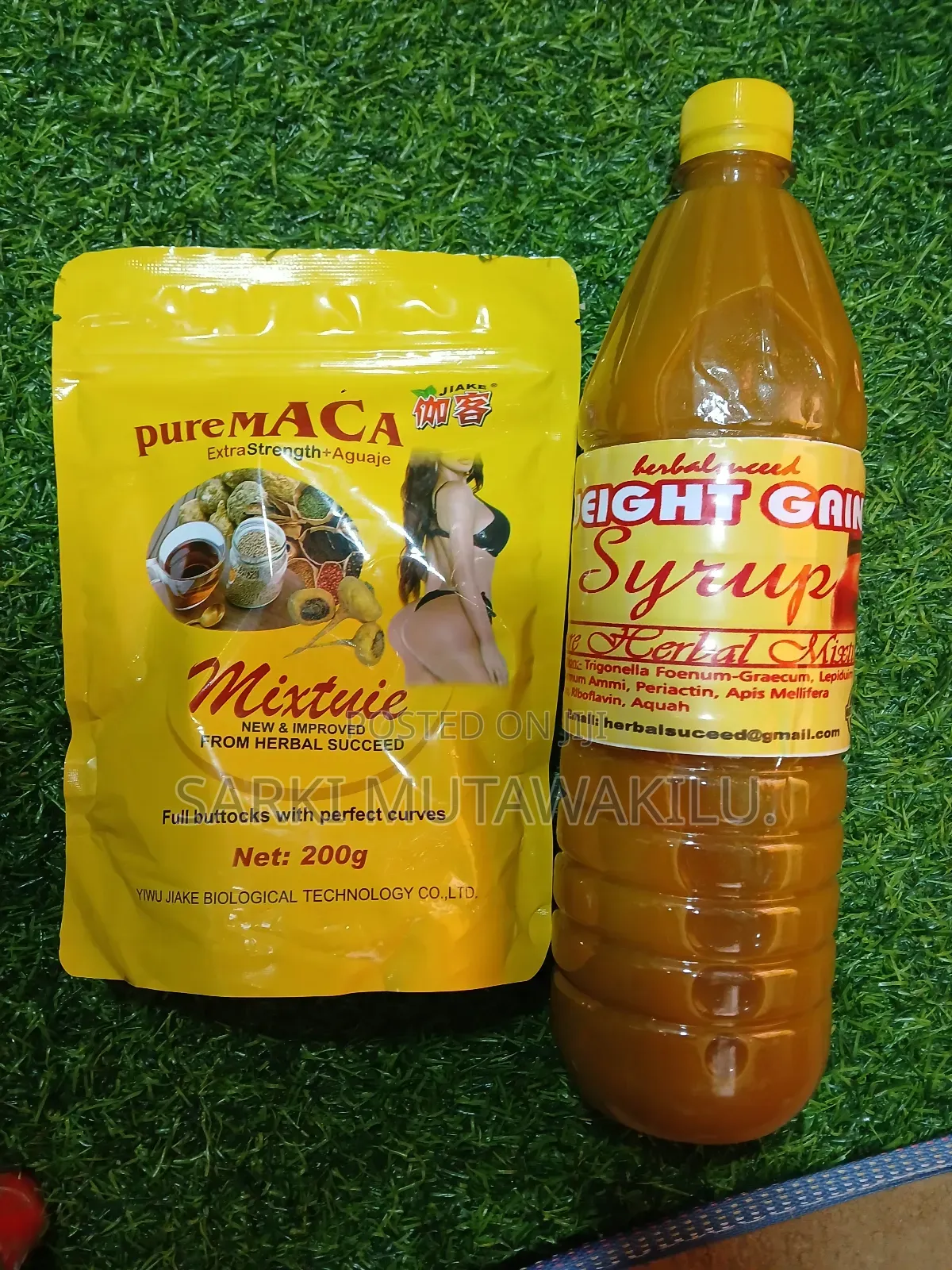 Maca Powder and Syrup.