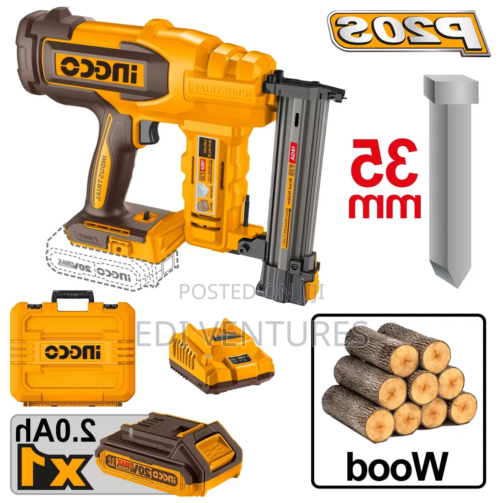 Ingco Cordless Brad Nailer Kit Cbnli2008